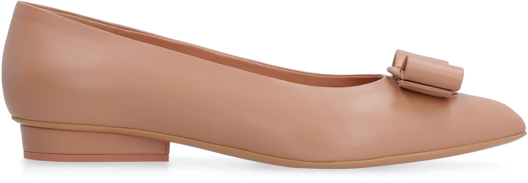 Viva leather ballet flats with logo