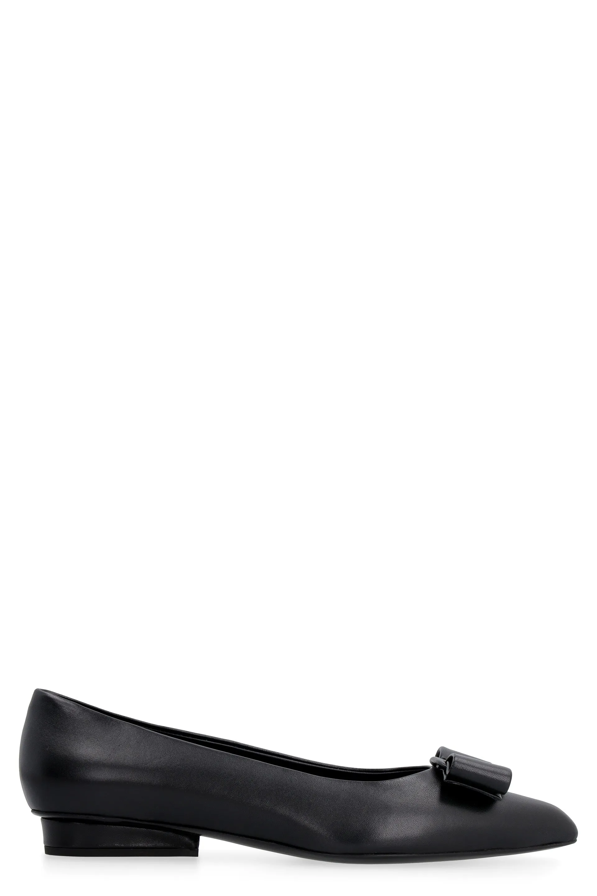 Viva leather ballet flats with logo