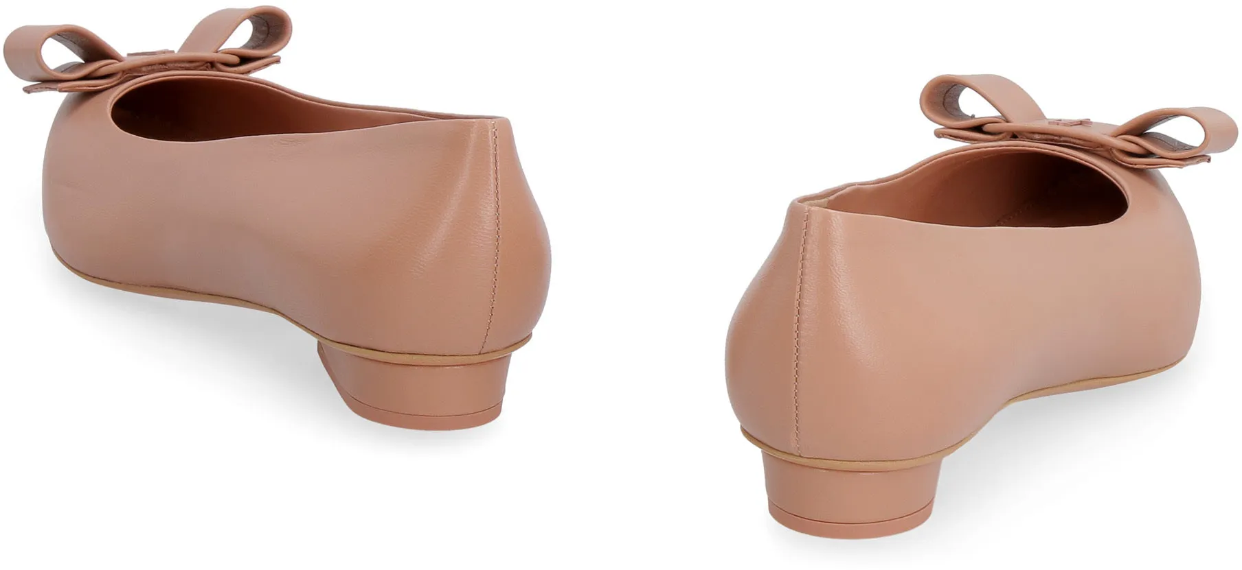 Viva leather ballet flats with logo