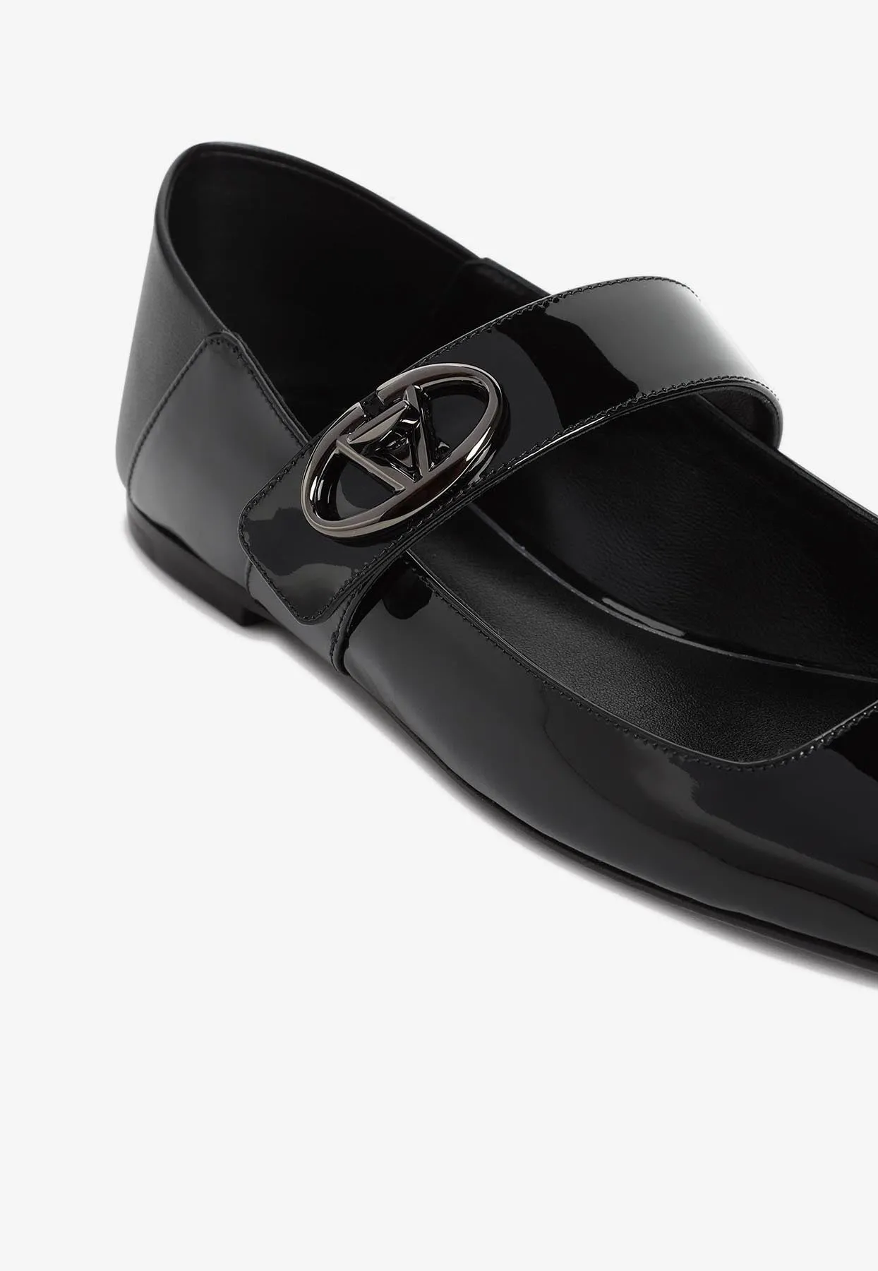 VLogo Locker Mary-Jane Ballet Flats in Patent Leather