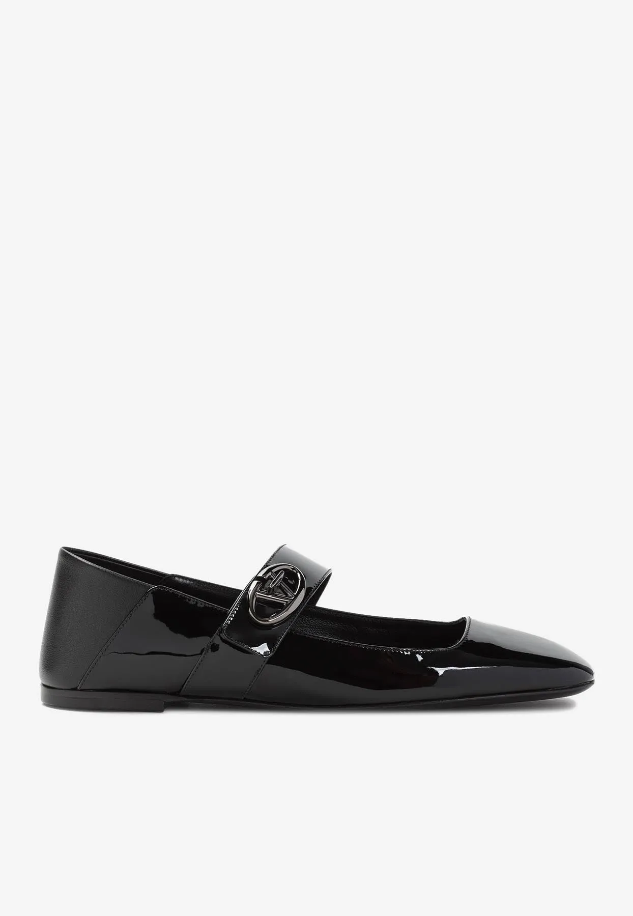 VLogo Locker Mary-Jane Ballet Flats in Patent Leather