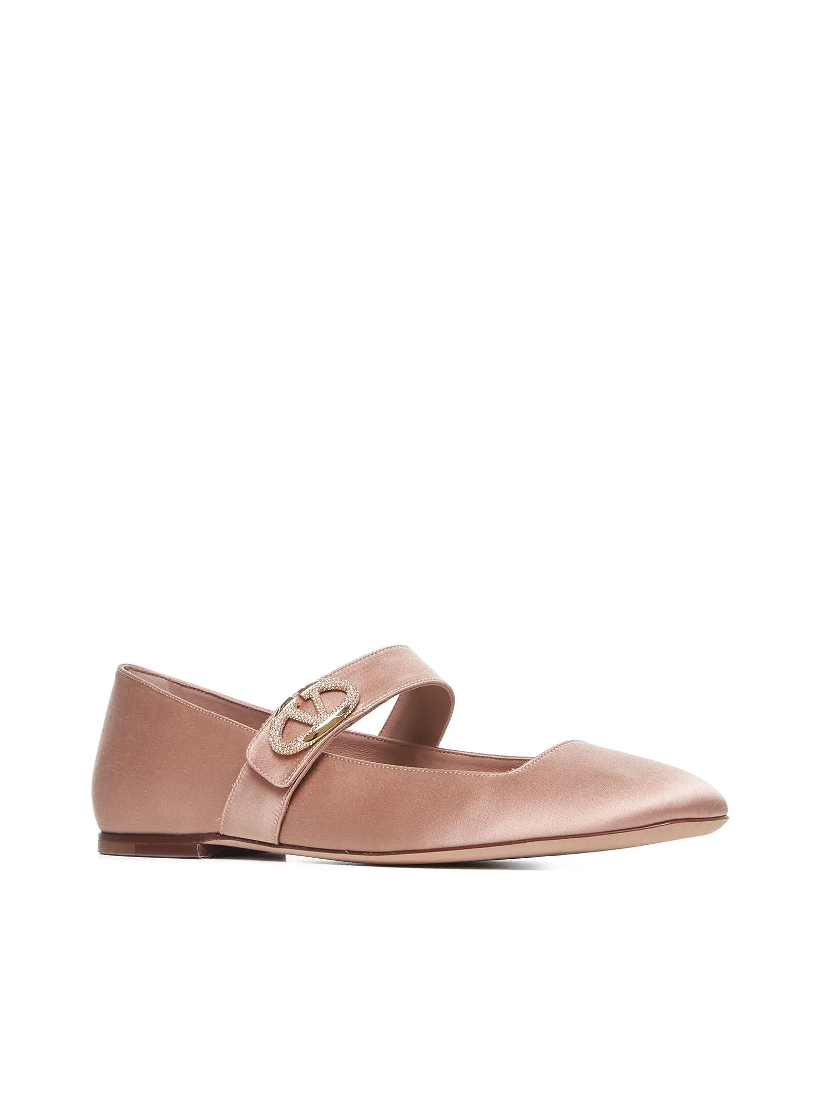 VLogo Locker satin ballet flats