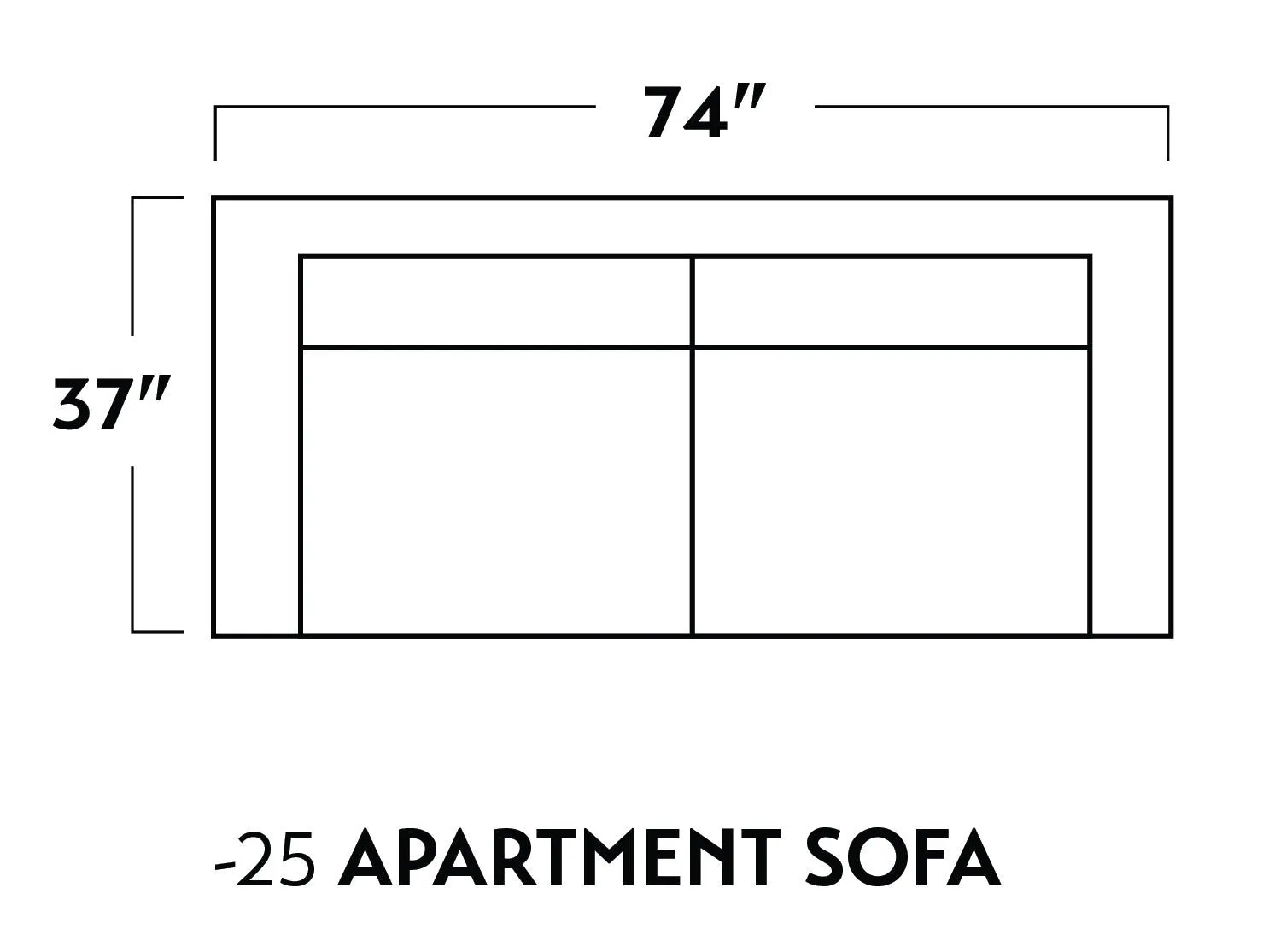 Wallace 74" Leather Apartment Sofa