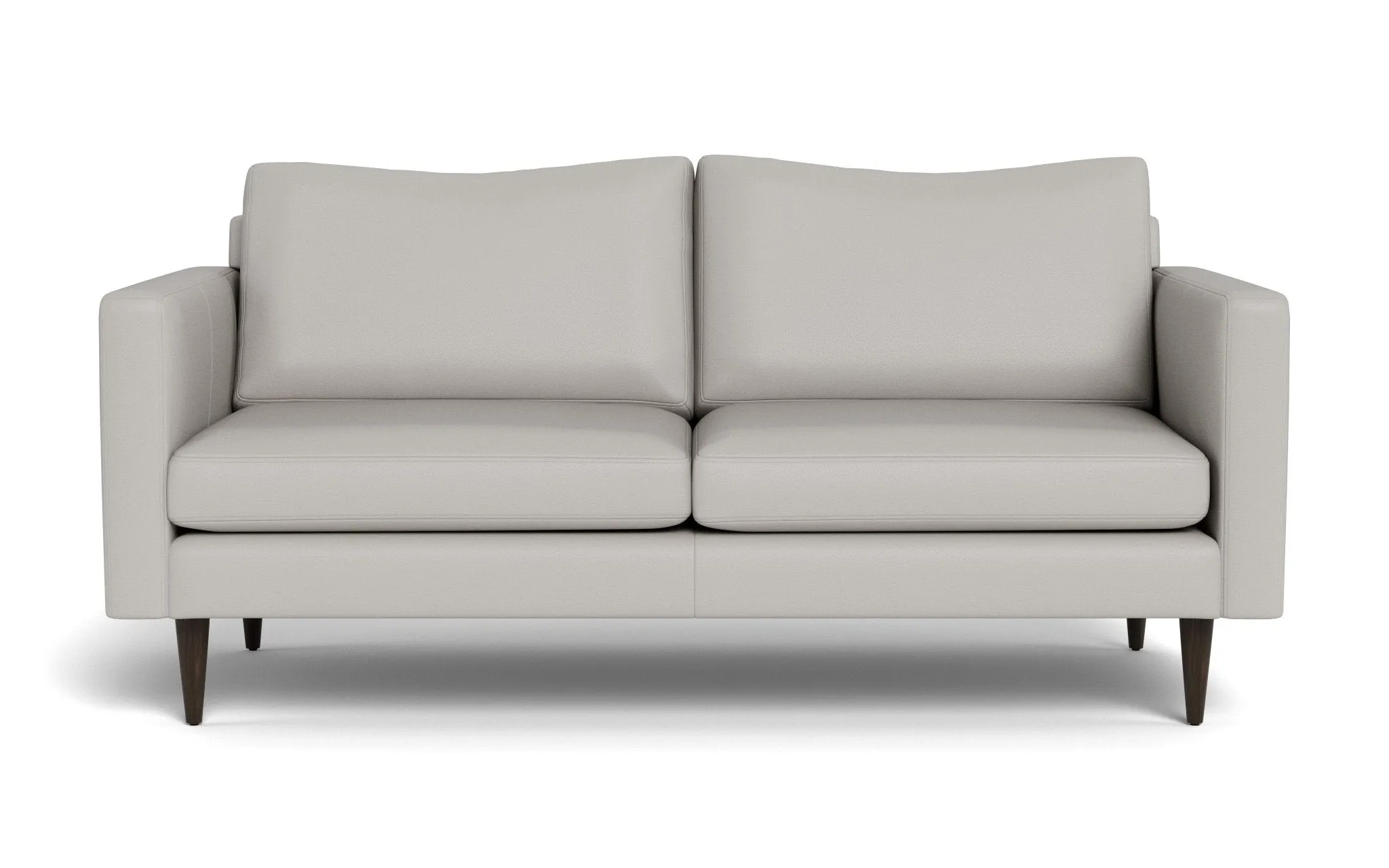 Wallace 74" Leather Untufted Apartment Sofa