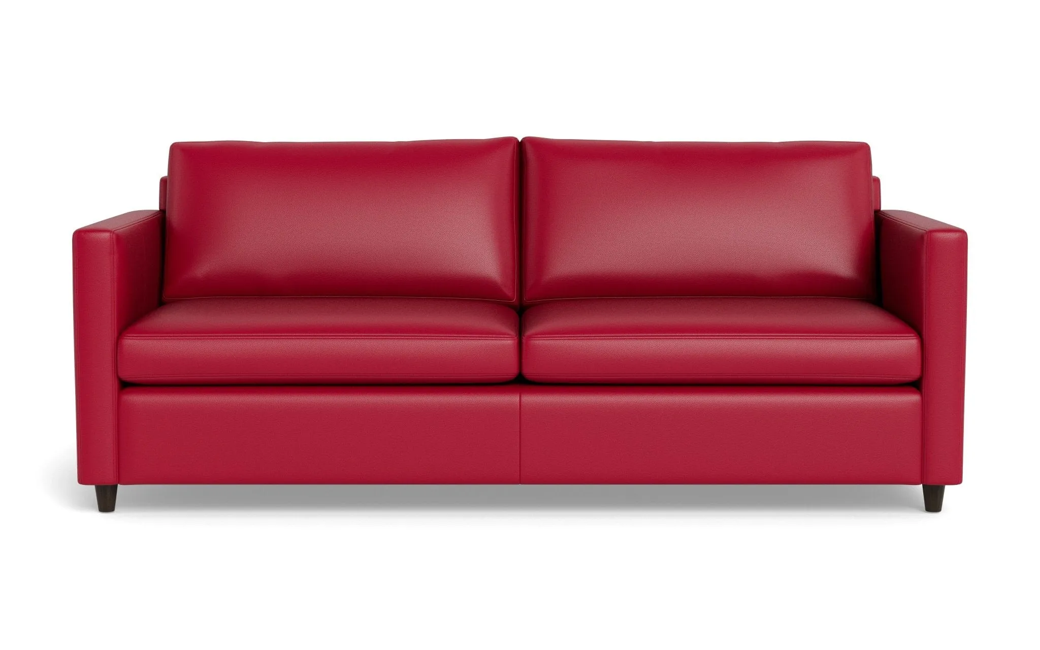Wallace Leather Untufted 74" Queen Sleeper Sofa