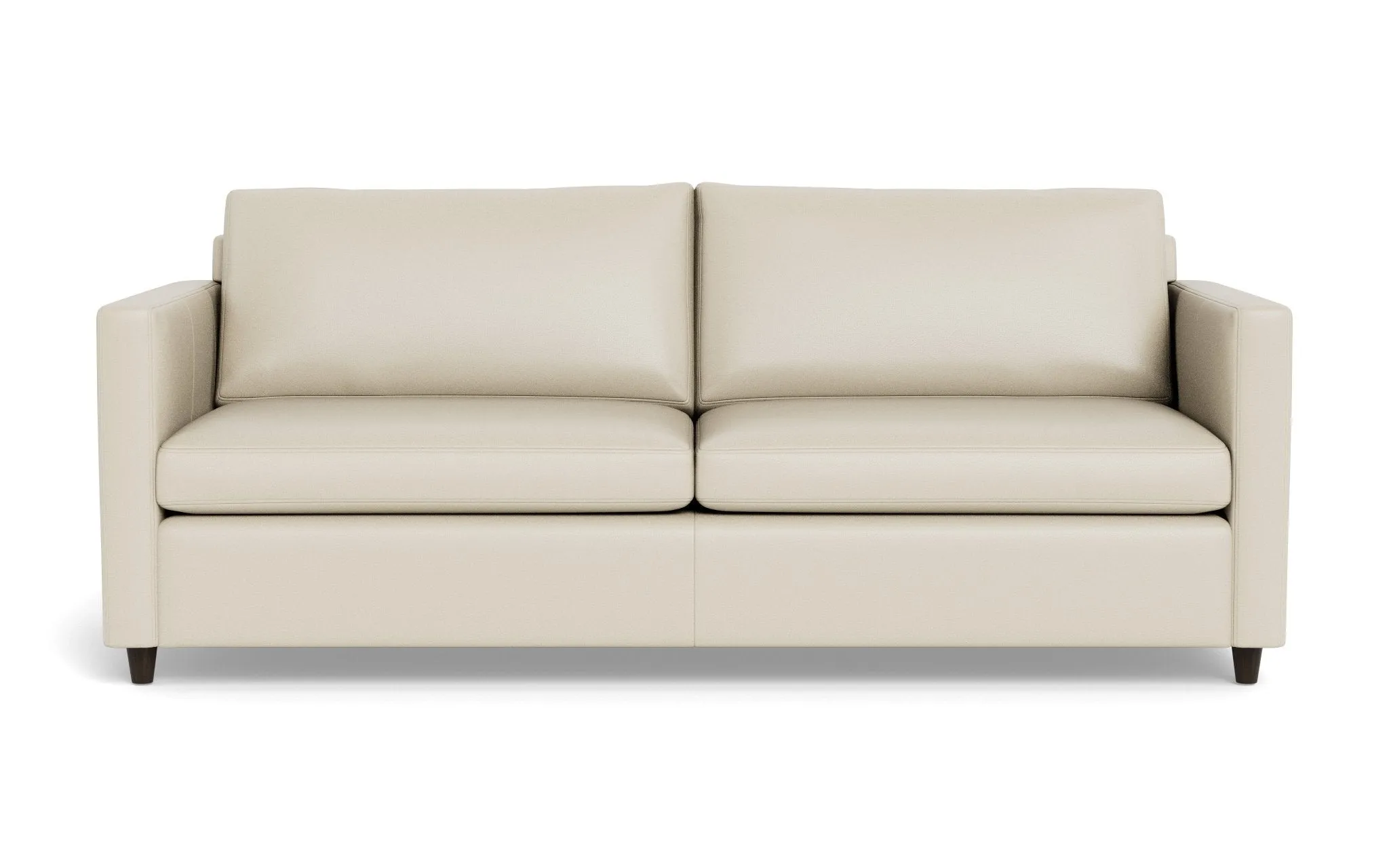 Wallace Leather Untufted 74" Queen Sleeper Sofa
