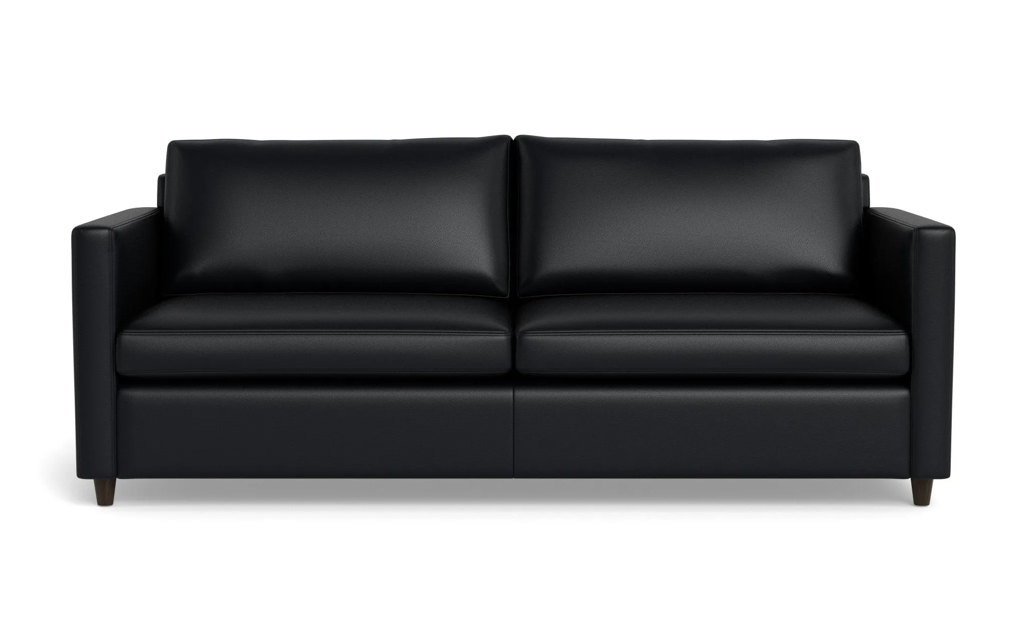 Wallace Leather Untufted 74" Queen Sleeper Sofa