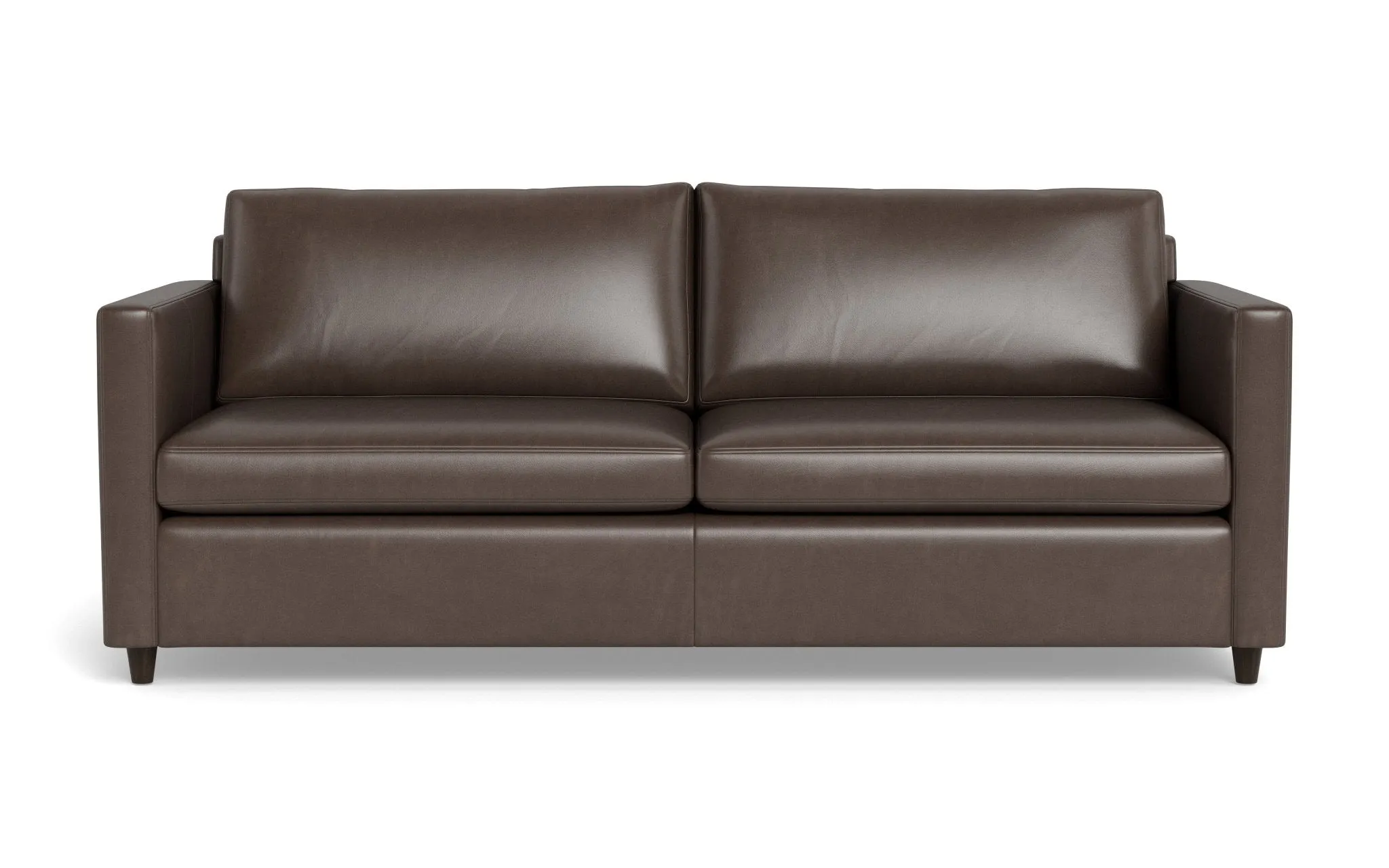 Wallace Leather Untufted 74" Queen Sleeper Sofa