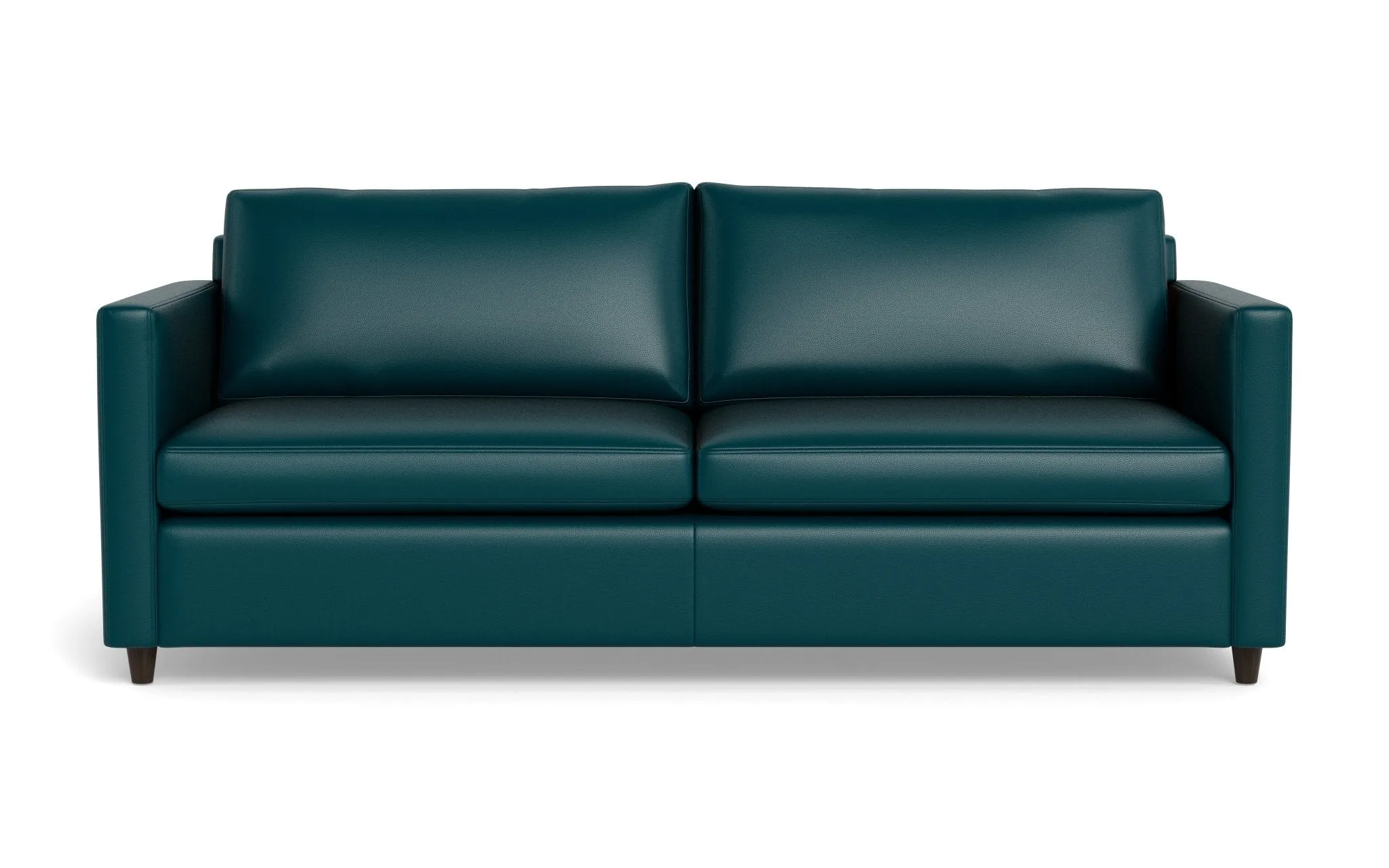 Wallace Leather Untufted 74" Queen Sleeper Sofa