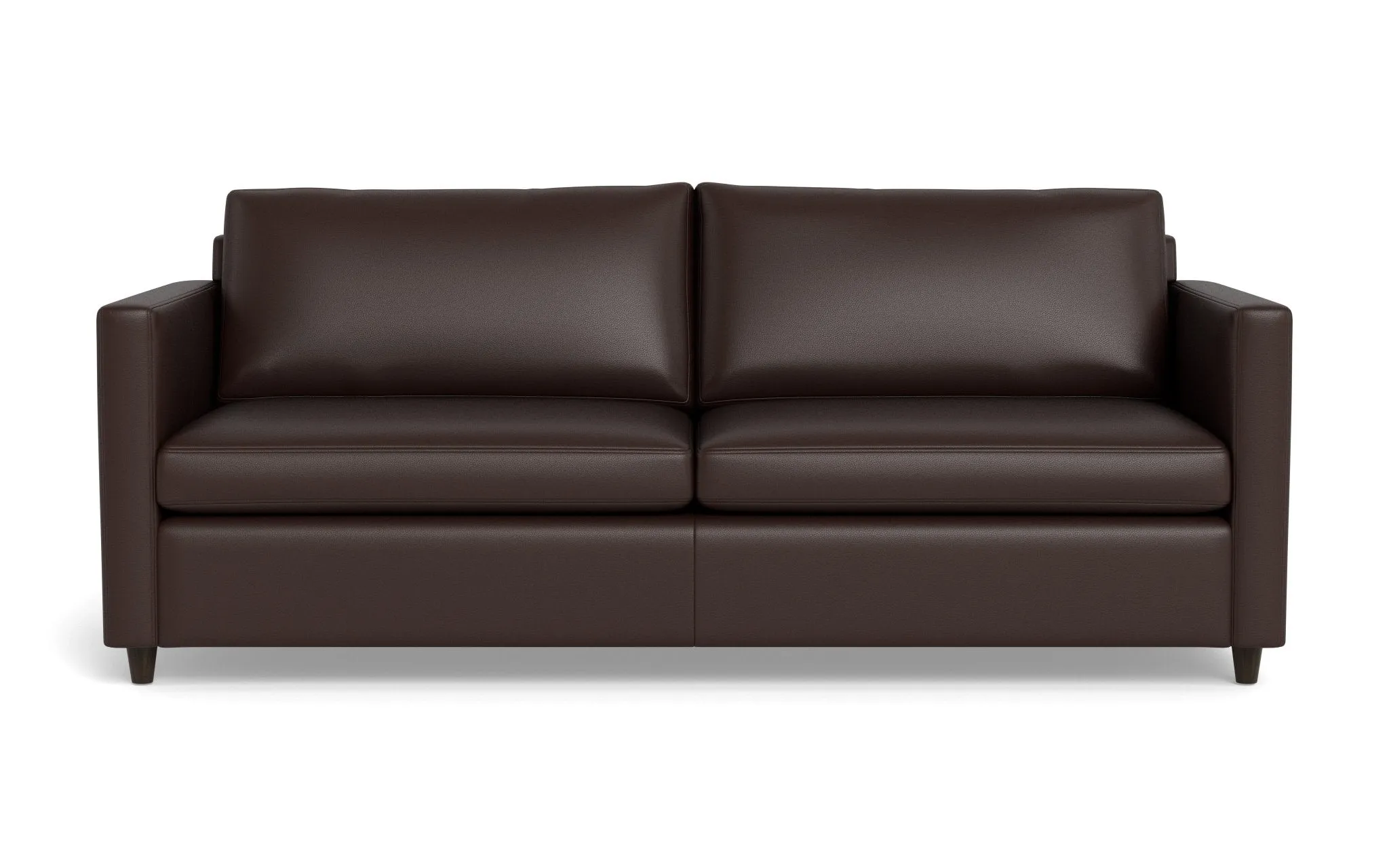 Wallace Leather Untufted 74" Queen Sleeper Sofa