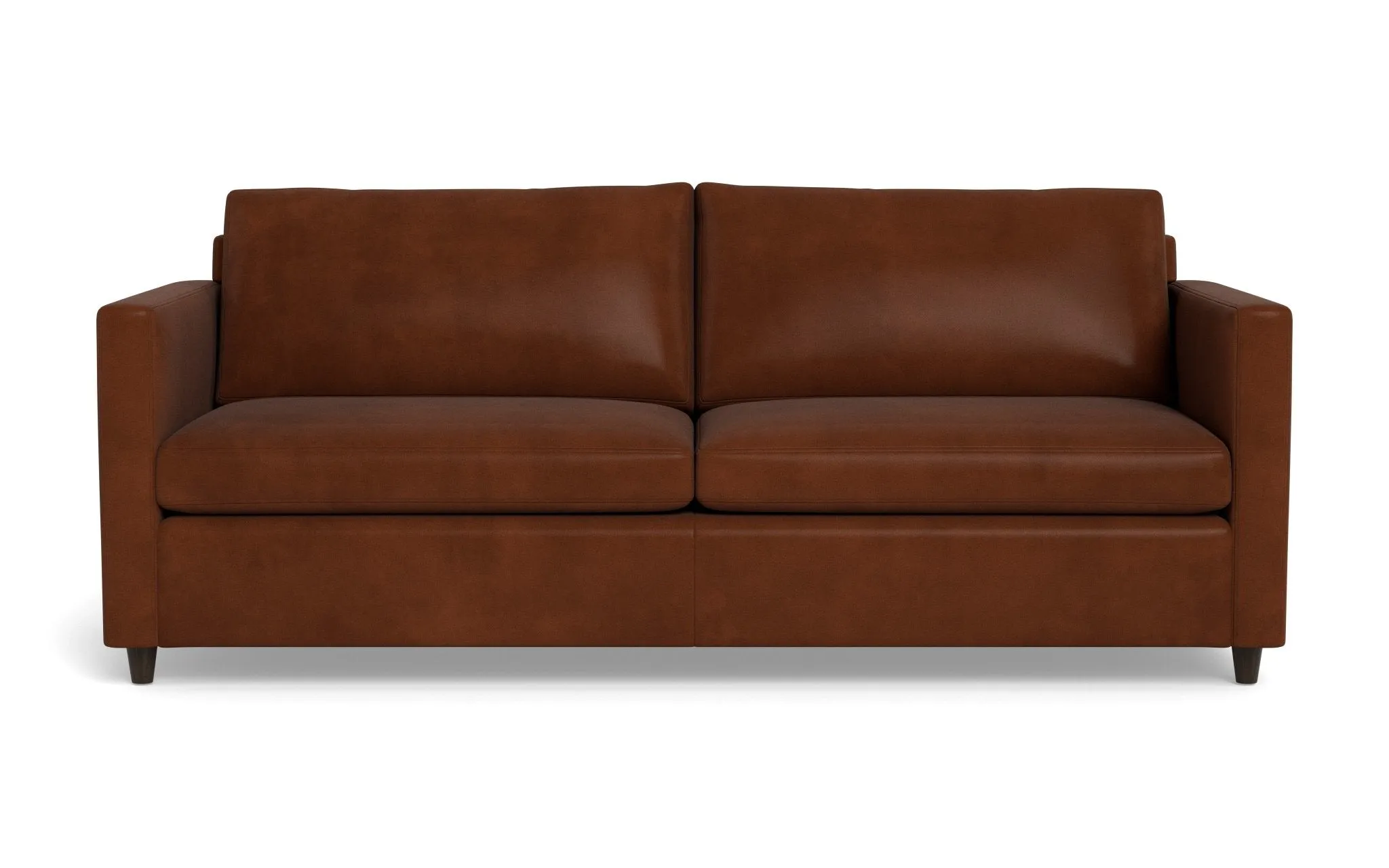 Wallace Leather Untufted 74" Queen Sleeper Sofa