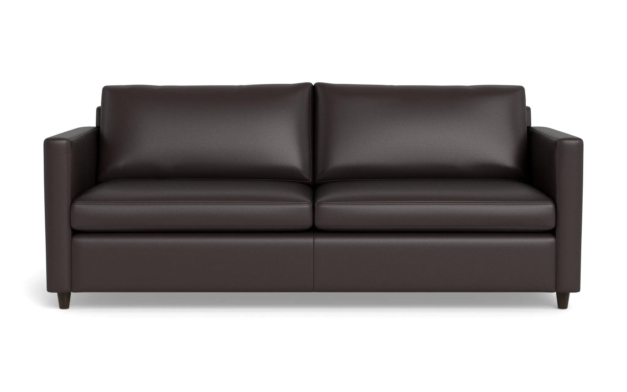 Wallace Leather Untufted 74" Queen Sleeper Sofa