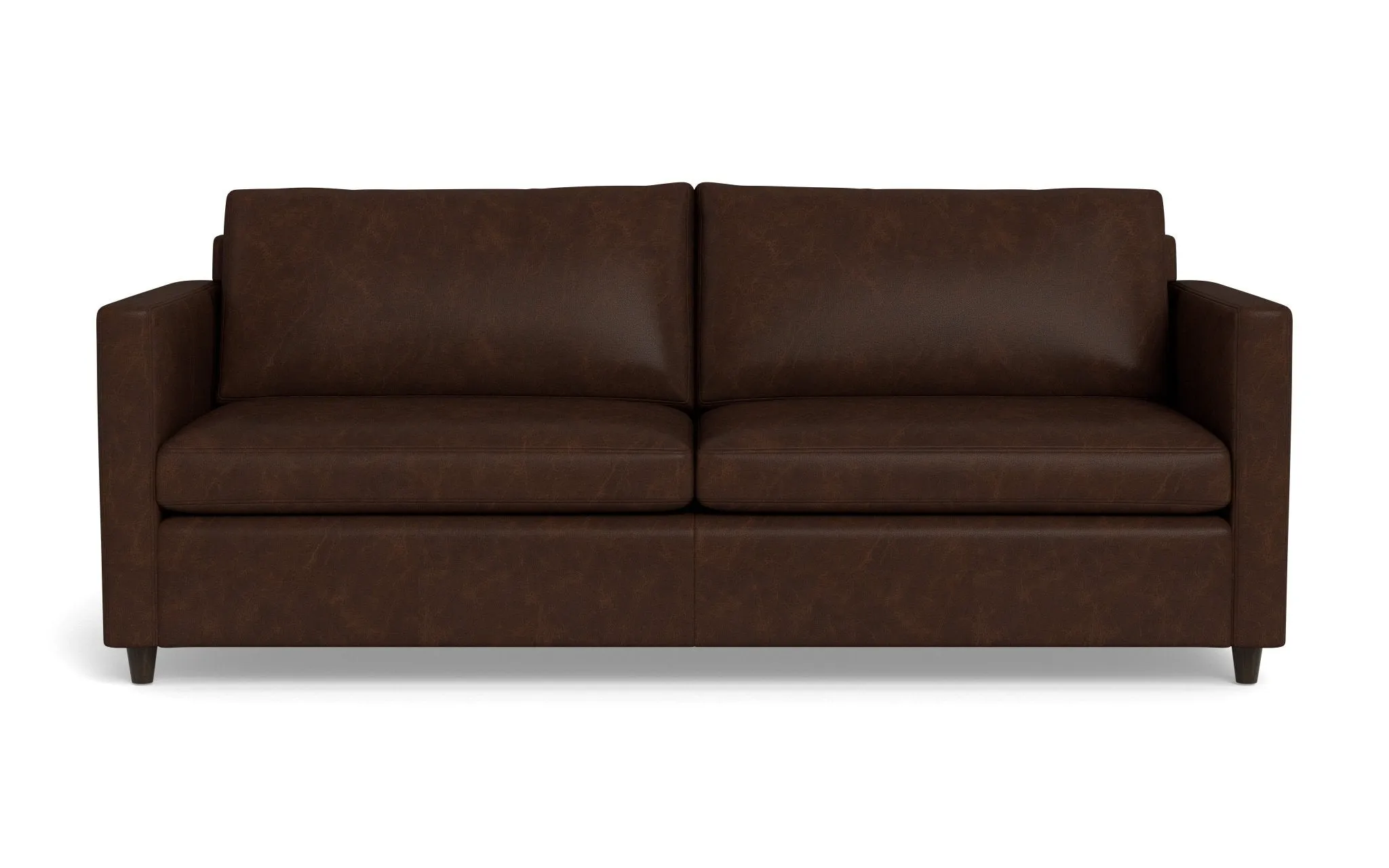 Wallace Leather Untufted 74" Queen Sleeper Sofa