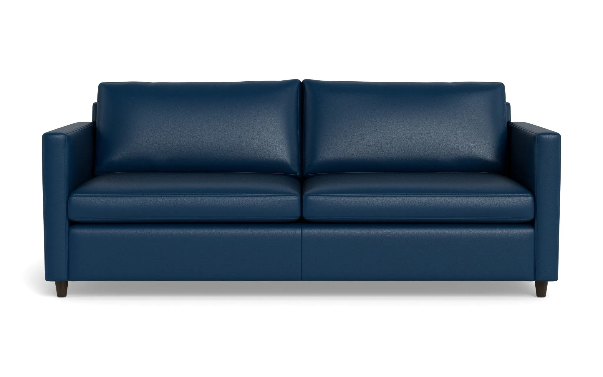 Wallace Leather Untufted 74" Queen Sleeper Sofa