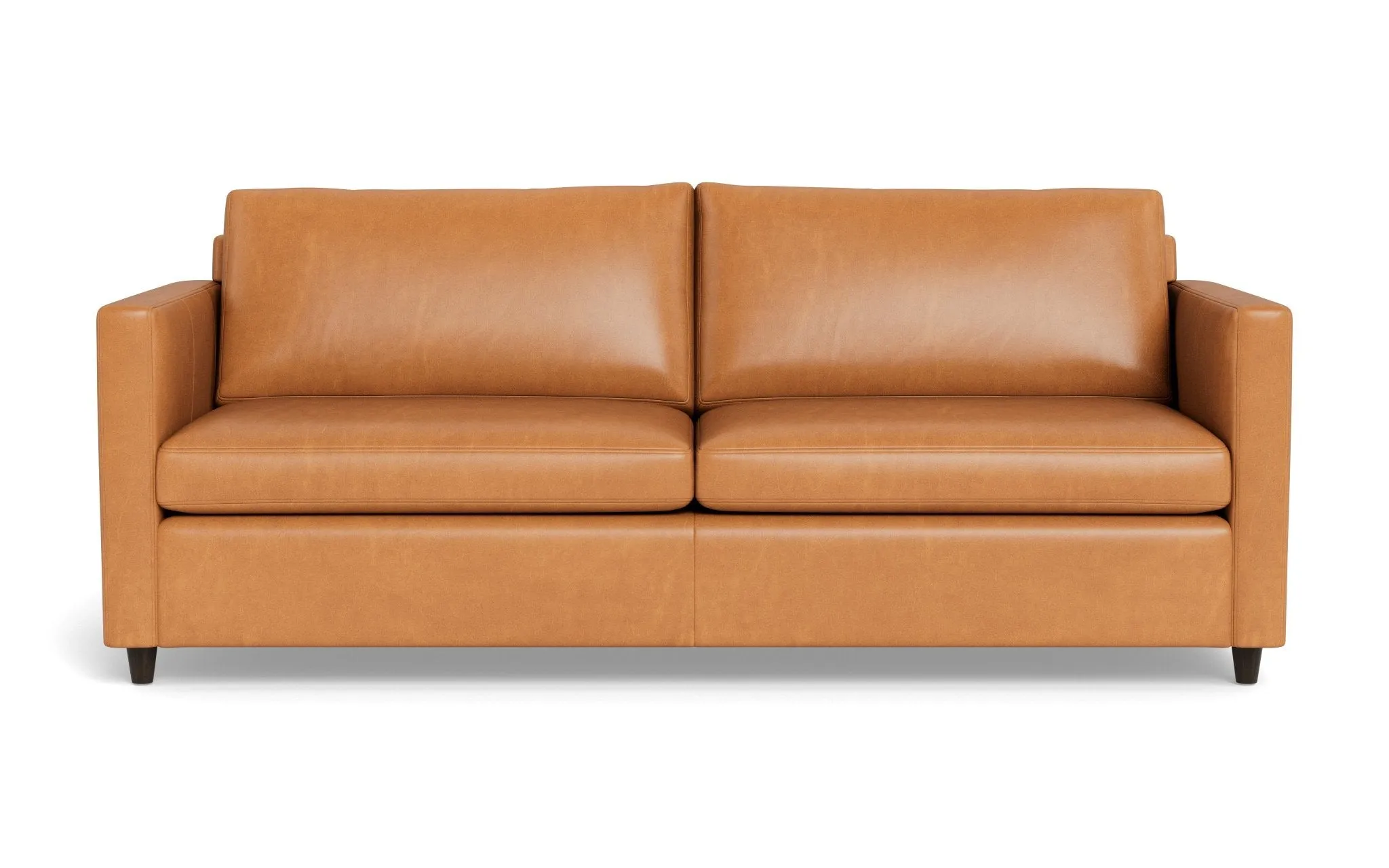 Wallace Leather Untufted 74" Queen Sleeper Sofa