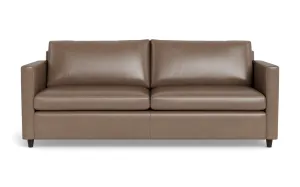 Wallace Leather Untufted 74" Queen Sleeper Sofa