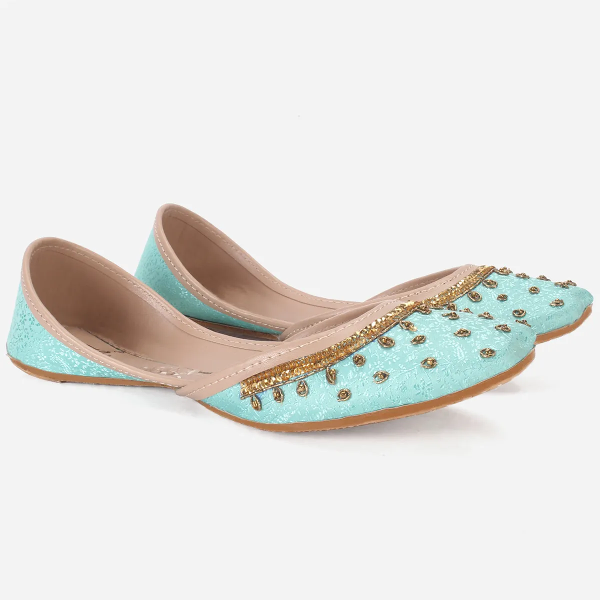 Women "ACHIM" Leather Embellished Khussa