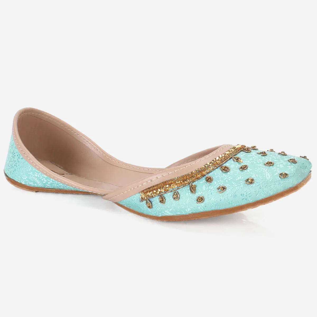 Women "ACHIM" Leather Embellished Khussa