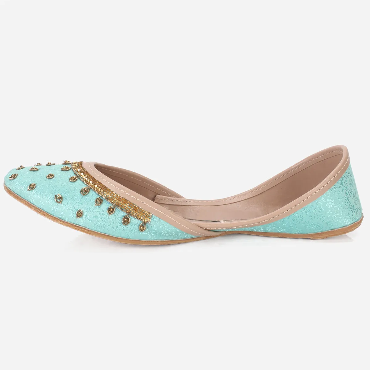 Women "ACHIM" Leather Embellished Khussa