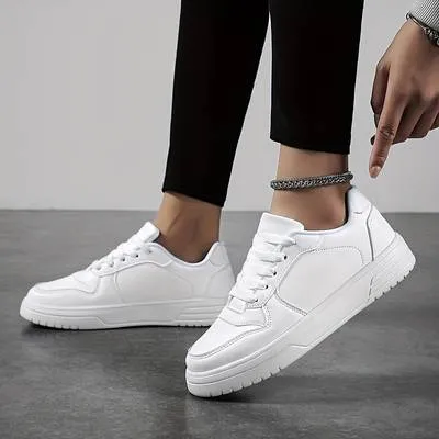Women’s Casual Platform White Lace Up Sneakers | Perfect for Everyday Wear