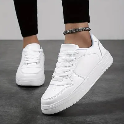 Women’s Casual Platform White Lace Up Sneakers | Perfect for Everyday Wear