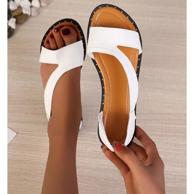 Women’s Flat Slippers – Open Toe – Slip-On – Cushioned Sole – Everyday Summer Comfort