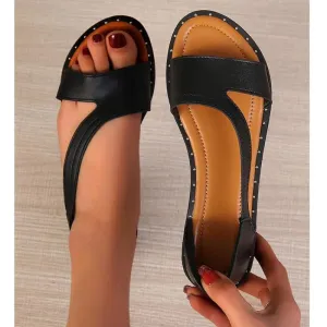 Women’s Flat Slippers – Open Toe – Slip-On – Cushioned Sole – Everyday Summer Comfort