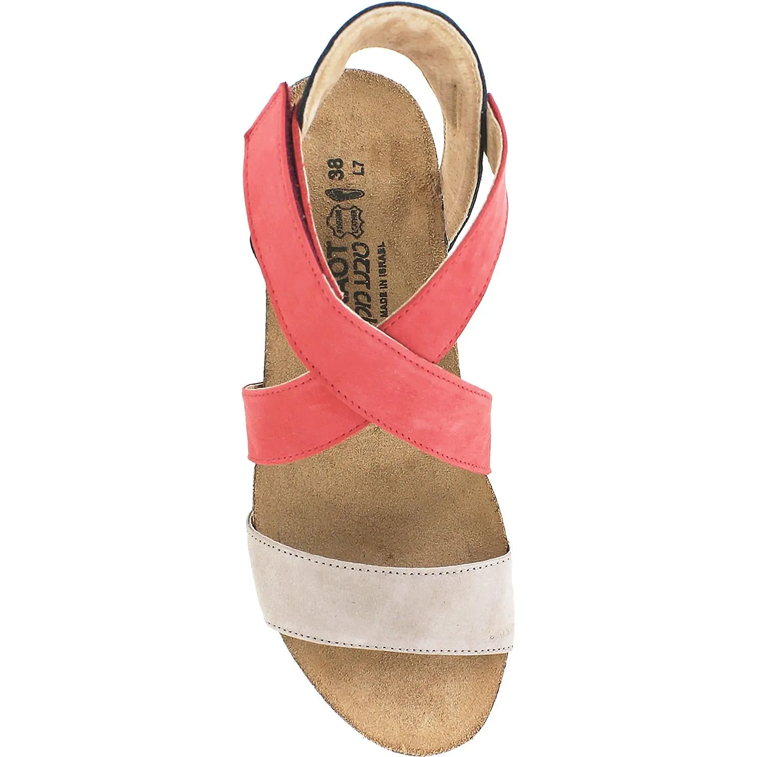 Women's Naot Vixen Stone/Brick Red/Sterling Nubuck/Leather