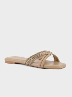 Womens "CELLA" Crossover Stylish Slippers