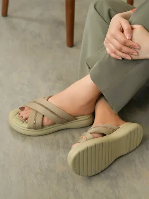 Womens "KEAWE" Crossover Casual Slippers