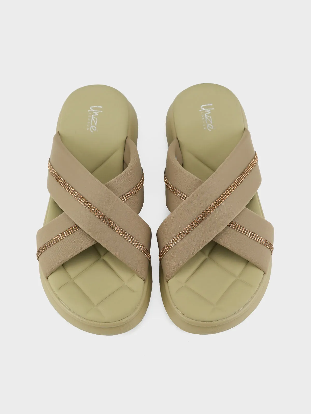 Womens "KEAWE" Crossover Casual Slippers