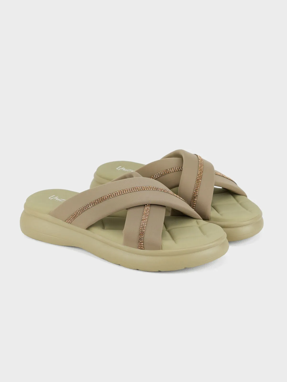 Womens "KEAWE" Crossover Casual Slippers