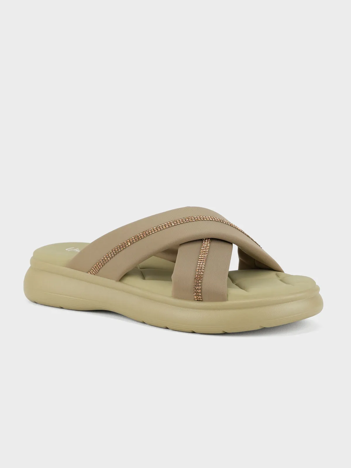Womens "KEAWE" Crossover Casual Slippers