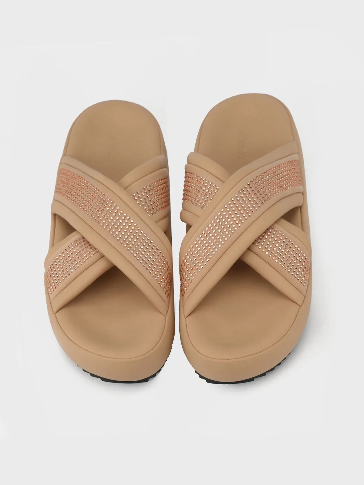 Womens "LUCIO" Crossover Casual Slippers