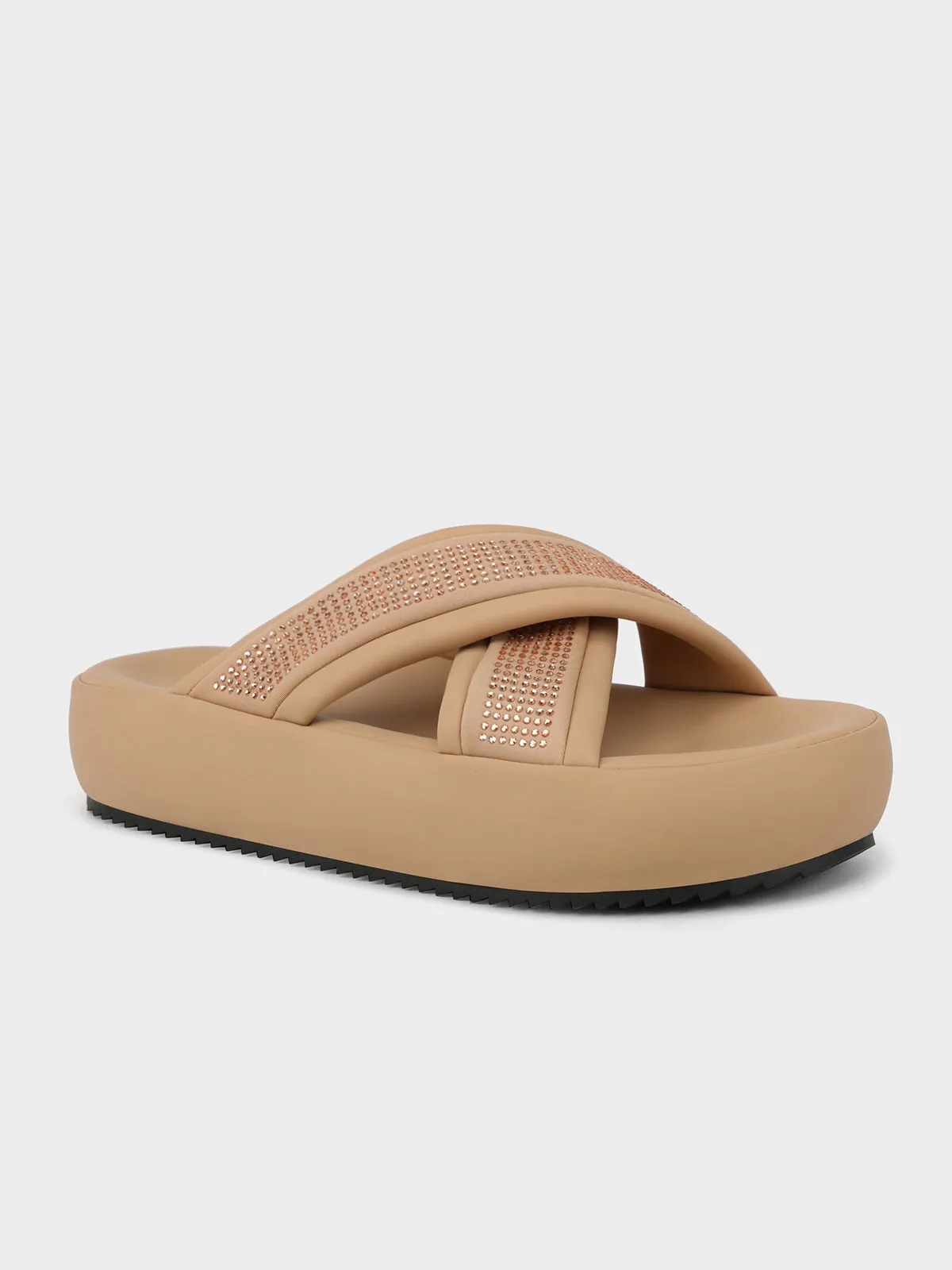 Womens "LUCIO" Crossover Casual Slippers