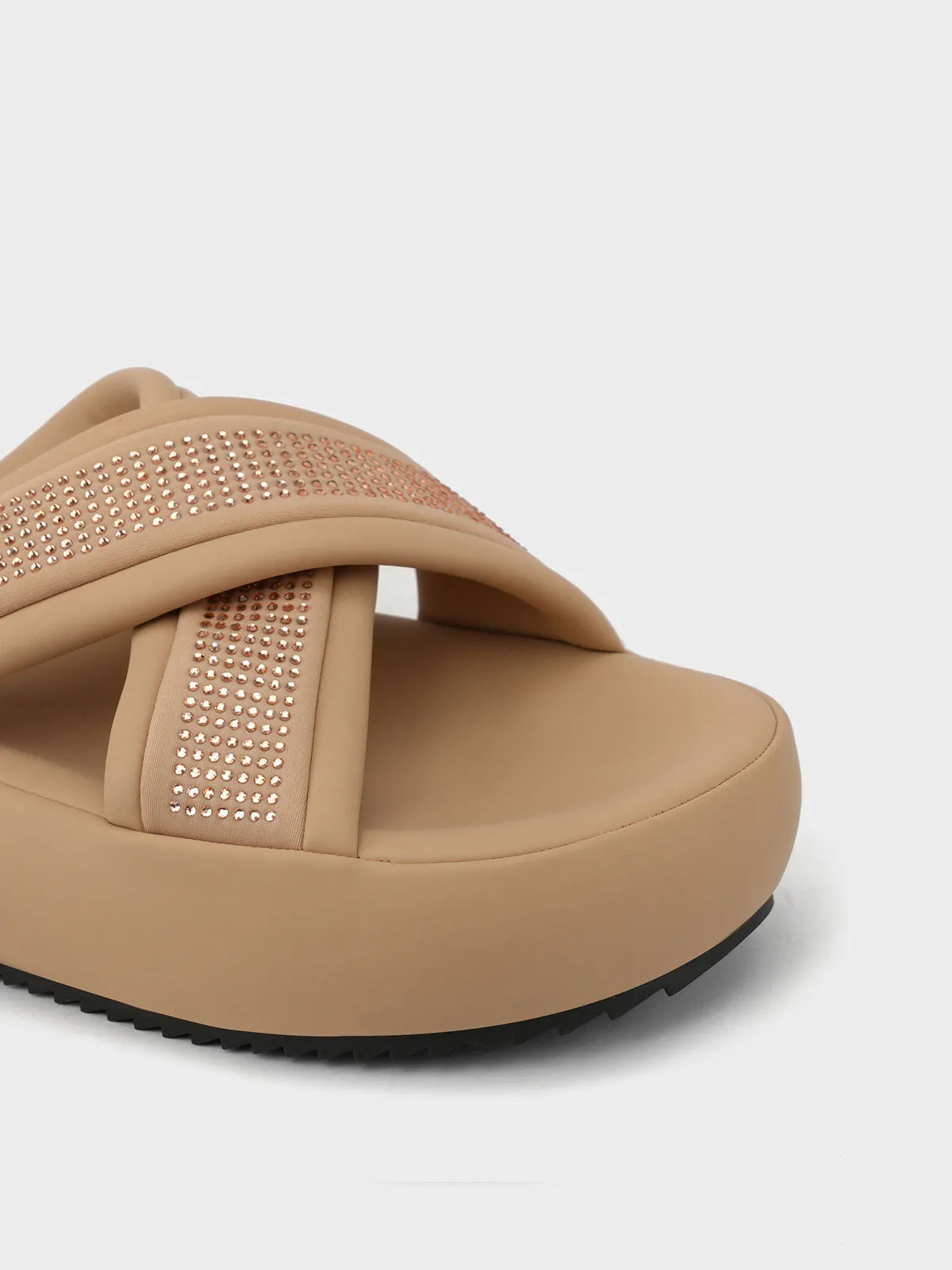 Womens "LUCIO" Crossover Casual Slippers