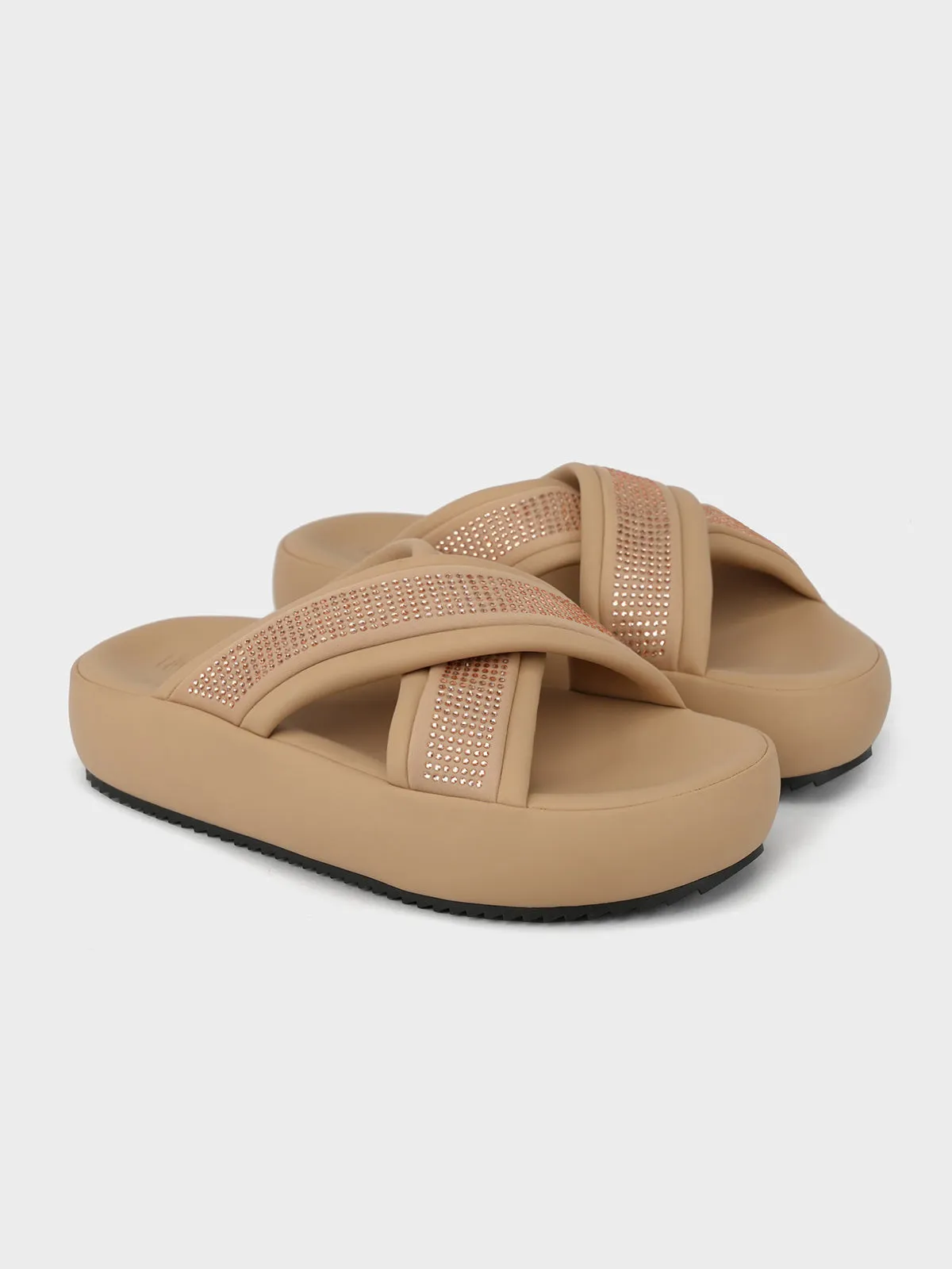 Womens "LUCIO" Crossover Casual Slippers