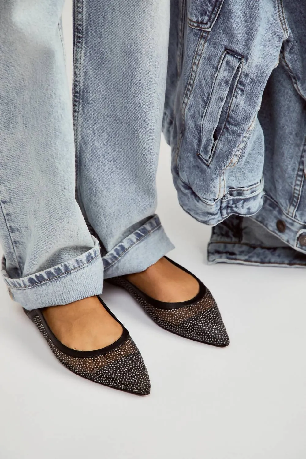Women's Sheer Glitter Jules Flat