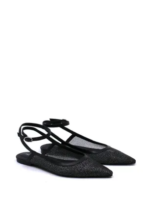 Women's Sheer Glitter Jules Flat