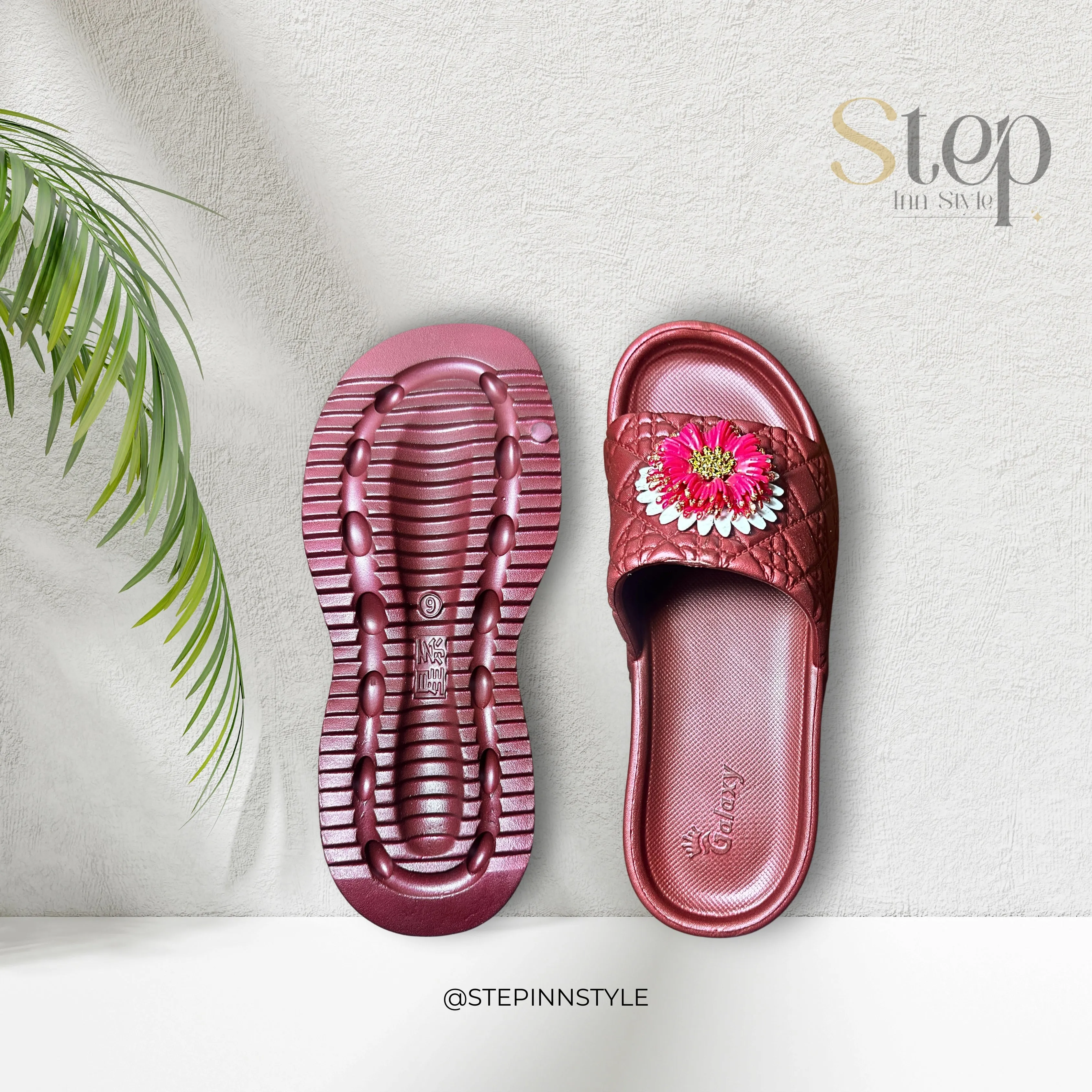 Women's Stylish EVR Material Slippers with Woven Design