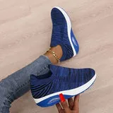 Women’s Trendy Slip-On Knitted Sneakers with Air Cushion | Perfect for Everyday Wear