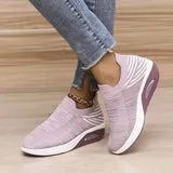 Women’s Trendy Slip-On Knitted Sneakers with Air Cushion | Perfect for Everyday Wear