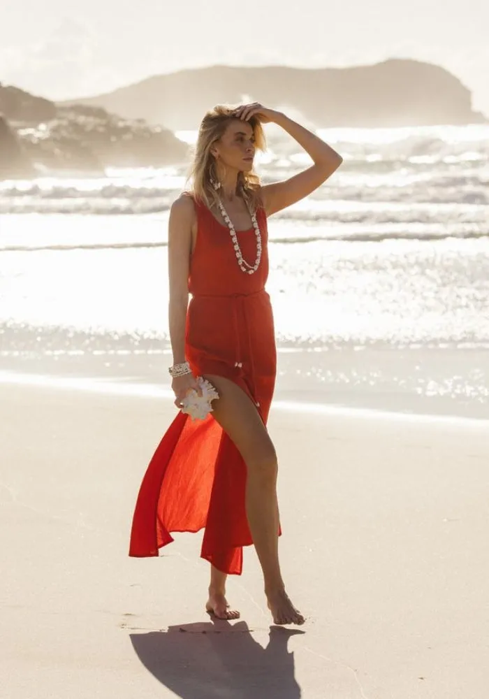 WS Island Strappy Maxi - Hibiscus