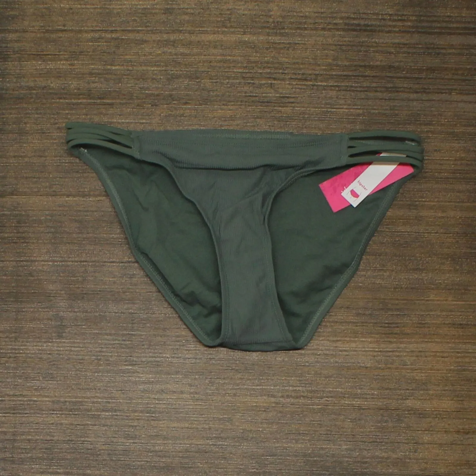 Xhilaration Juniors' Ribbed Strappy Hipster Bikini Bottom AFK33B