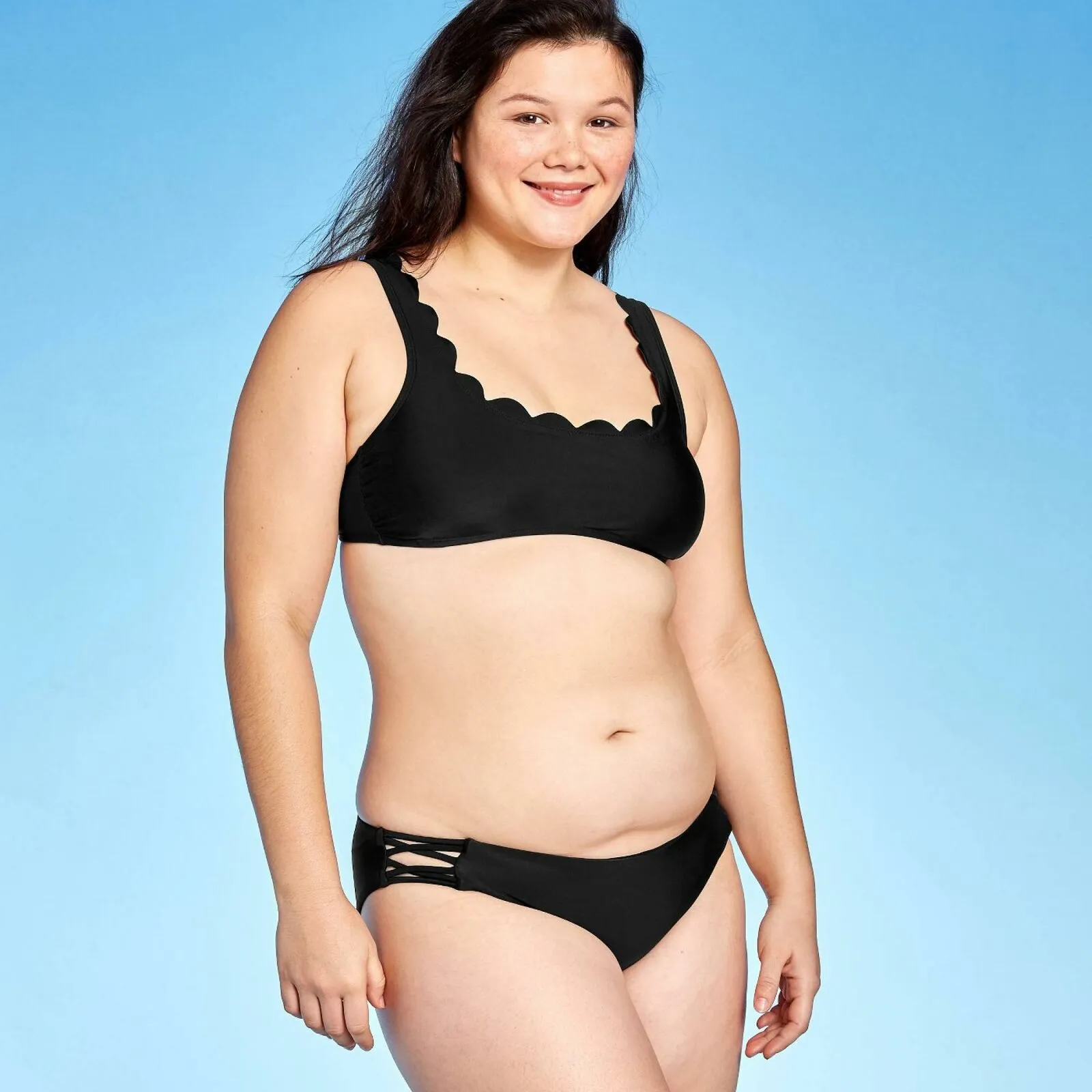 Xhilaration Women's Crisscross Strappy Cheeky Bikini Swim Bottom